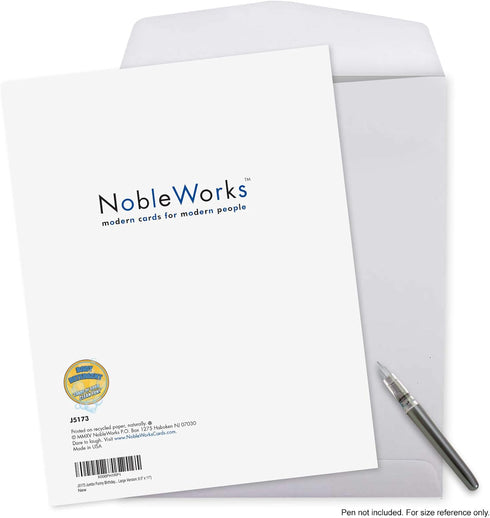 NobleWorks Jumbo Card for 60th Birthdays (8.5 x 11 Inch) - Fun Milestone Birthday Celebration, Big Group Greeting -