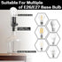 Asjeumt 12 Set E26 Lamp Rewire Kit Lamp Socket Replacement Kits Foot Matching Cord Plug with All Essential Hardware