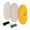 POWERTEC 6 Inch Polishing Wheels Kit - 3 Pack with Yellow, Loose Cotton & White Cotton Buffing Wheel (71631)