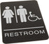 Headline Sign 9007 ADA Wheelchair Accessible Restroom Sign, 6 x 9 Inches, Black/White, Made in USA