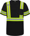 TCCFCCT High Visibility Shirts for Men Class 3 Hi Vis Reflective Short Sleeve Construction Work Shirts with Green