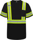 TCCFCCT High Visibility Shirts for Men Class 3 Hi Vis Reflective Short Sleeve Construction Work Shirts with Green
