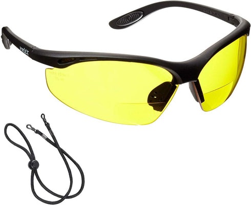 voltX 'CONSTRUCTOR' BIFOCAL Reading Safety Glasses, YELLOW +1.5 Dioptre, ANSI Z87.1+ & CE EN166F Certified
