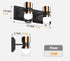 2 LED Bathroom Vanity Light Fixtures, Light Black and Gold Wall Sconces Lighting, Modern Bathroom Light Fixtures, Led