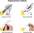 Miter Shears Replacement Blade 3PCS, SK5 Steel Spare Blade for Quarter Round Cutting Tool, Multifunctional Shoe Cutter
