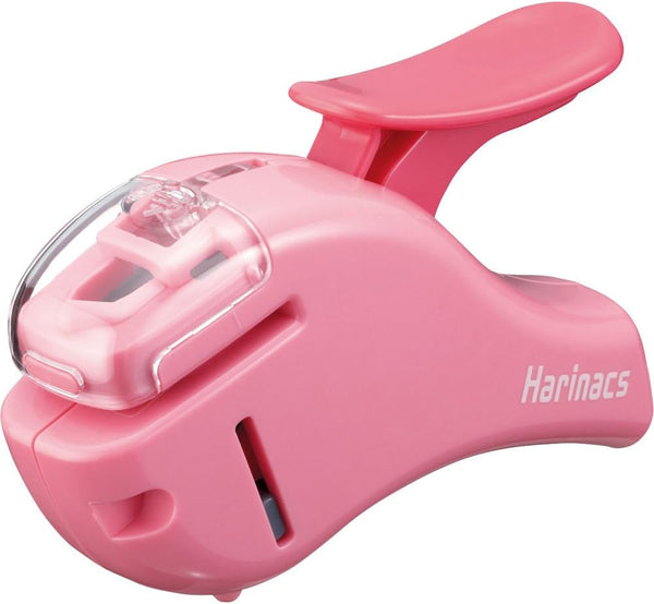 Kokuyo Harinacs Stapleless Stapler - Compact Alpha, Up to 5 Sheets Binding, Pink