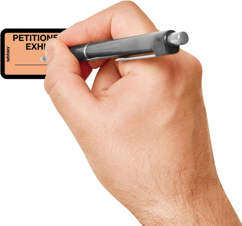 Tabbies Legal Exhibit Labels, Orange, PETITIONER'S Exhibit 252 Label, 1-5/8"W x 1" H, Pack (58026)