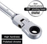 KATUR 8mm Ratcheting Wrench Set - Flexible Pivoting Head Ratchet Combination Spanner Tool