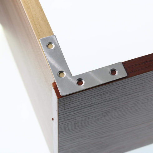 10Pack(60x60mm) Stainless Steel L Shape Flat Corner Brace Bracket for Wood, Metal Fixing Joining Support Brace