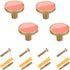 KEIGE 4Pcs Salmon Kitchen Cabinet Knobs,Round Drawer Knobs with Screws,Door Handle Cabinet Handles Cabinet Hardware