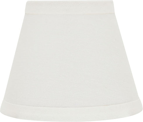 Aspen Creative 32059-2A, 3" 5" 4" Set 2 Hardback Empire Clip-On Chandelier Lamp Shade, Off-White, Top x Bottom x Slant