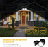 P6221B 2000 18 LUTEC Lumen Watt LED Dual-Head Floodlight Outdoor, Switch Controlled Waterproof Exterior Security Wall