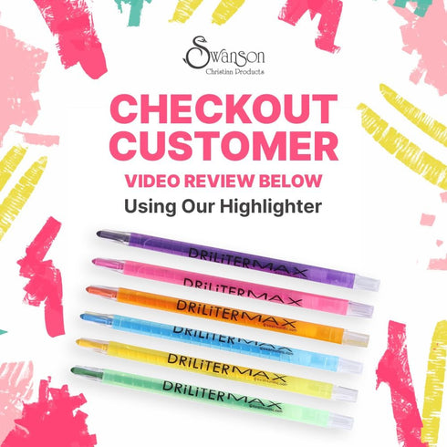 Swanson Christian Products Bible Highlighters Pack, Multi Colors, No Bleed (6)