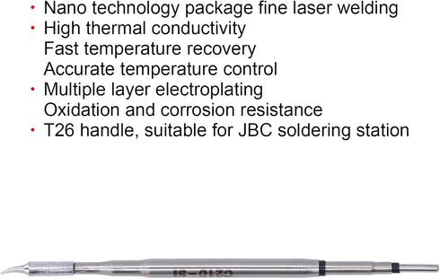 T26 Soldering Iron Tip: Alloy Copper Welding Head Tip Replacement for Soldering Station (C210-SI)