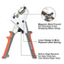Grommet Tool Kit, Eyelet Tool Multi-Purpose Handheld Manual Hole Punch Press Plier Crimper with Metal Grommets