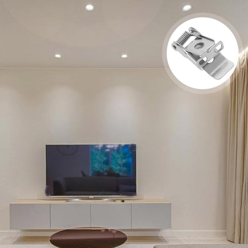 10PCS 2-Hole FAVOMOTO Downlight Panel Lamp Spring Clip, Light Emitting Diode Recessed Lighting Downlight Spring Clamps