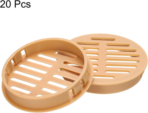 uxcell 20Pcs 60mm/2.4in Air Vents, Orange Plastic Soffit Vent Cover for Bathroom, Home, Office, Kitchen