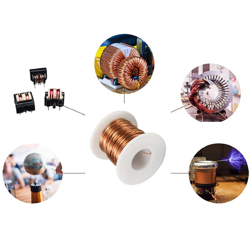 Heyiarbeit 27 AWG Enameled Copper Magnet Wire, 164ft 0.0138" Diameter for Motors and Transformers