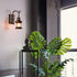Bulb) Luling Vintage Glass Wall Sconce Fixtures, Rustic Nordic Glass Wall Light Fixtures Retro Metal Black Painting