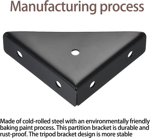 4 SJ2-WDQ-4P Pcs Trapeziform Angle Brackets, Shelf Brackets Heavy Duty Triangular Bracket Fastener, Cold Rolled Steel