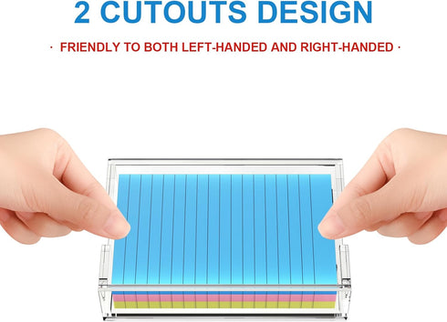 WINFFOR Acrylic Notepad Holder Dispenser - 4x6 in Sticky Note Memo Holder, Self-Stick Note Pad Organizer (W/O Pads),