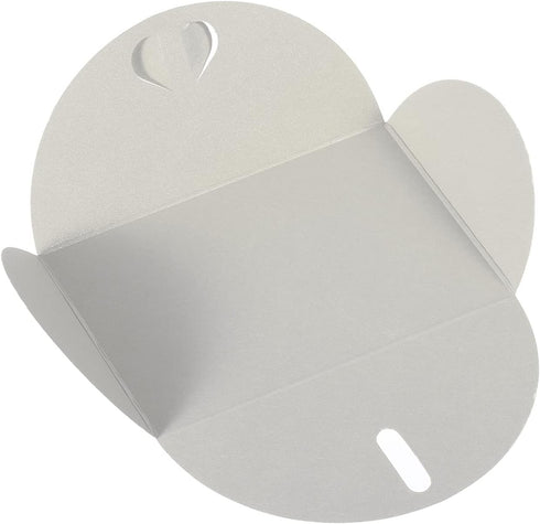 PATIKIL Gift Card Envelopes, 12 Pack Heart Shaped Clasp Mini Envelopes for Birthdays, Weddings - Silver