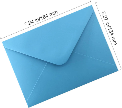 VANRA 170 Pack A7 Colorful Self Seal Envelopes for 5x7 Greeting Cards, Wedding Invitations, Photos, Graduation (17