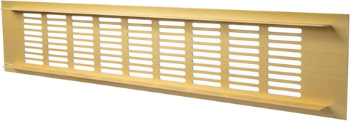 Vent Systems 16'' x 3" Inch Gold Aluminum Ventilation Grille for Home Improvement Floor, Wall, Door Duct Cover