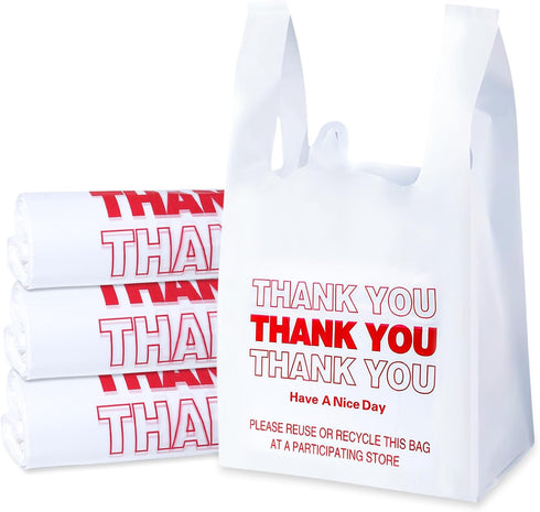 SheerDelight Plastic Bags, 300 Count Thank You Bags, Plastic Bags With Handles For