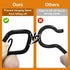 VAZOCA 42 Pcs Screw Hooks for Outdoor String Lights, Q-Hanger Hook with Safety Buckle, Patio Wall Ceilling Square Eye