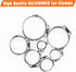 40 Pieces 6-7mm 304 Stainless Steel Single Ear Hose Clamps