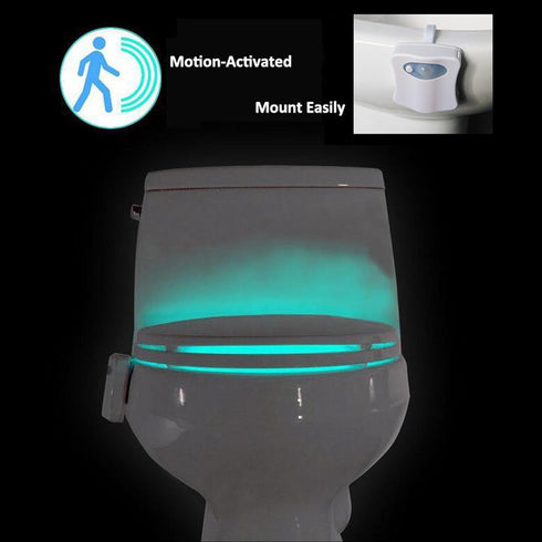 INTSUPERMAI 8 8 Toilet Night Light Color Motion Sensor LED Toilet Bowl Lights Inside Toilet Light Color Changing Smart