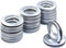 Ailejia 20 Pack Silver Curtain Grommets, 1.7 Inch Inner Diameter Silencer Sliding Grommet Kit for Sheers, Reusable