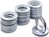 Ailejia 20 Pack Silver Curtain Grommets, 1.7 Inch Inner Diameter Silencer Sliding Grommet Kit for Sheers, Reusable