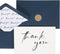 AZAZA 50 Bulk Thank You Cards with Envelopes 4x6, Navy Blue Thank