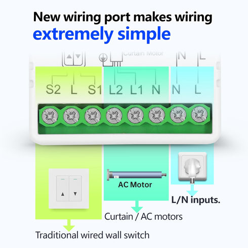 DieseRC WiFi Smart Roller Shutter Controller Module, Tuya APP WiFi Control Compatible with Alexa/Google Home