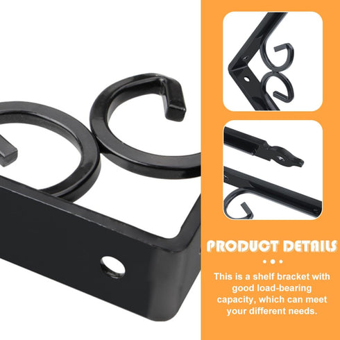 2pcs Luxshiny Heavy Duty Iron Angle Wall Brackets Shelf Support for DIY Storage and Workbench Low Profile Load-Bearing