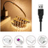 ausuky 5V (White-30cm 18leds) USB LED Strip Light White TV Backlight Lamp Self Adhesive Flexible Tape Wire