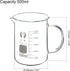 PATIKIL 500ml Glass Beaker with Handle, 3.3 Borosilicate Glass Graduated Printed Scale Measuring Cups with Spout for Kitchen Lab Liquids Transit Boiling