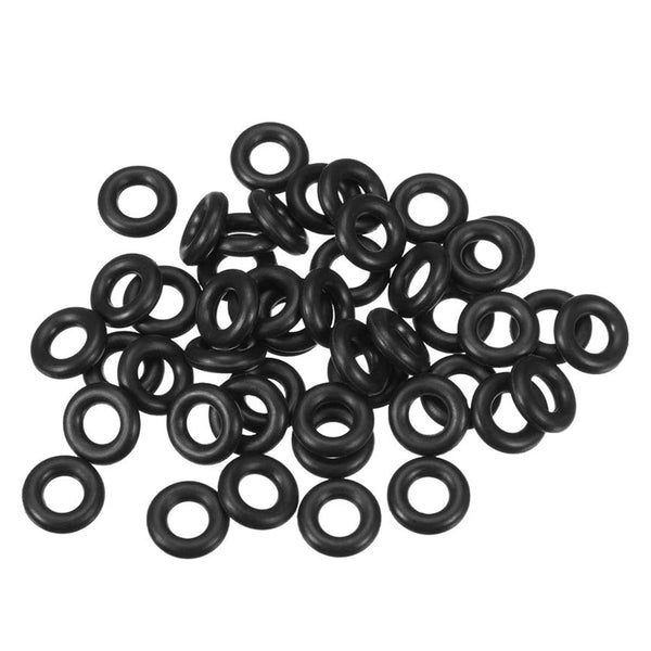 Othmro 50Pcs Nitrile Rubber O-Rings, 0.11inch Wire Dia, 0.47inch OD, NBR Rubber Washers for Oil or Air Sealing Black