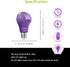 8 Pack A19 LED Black Light Bulbs, 9W (100W Equivalent), E26 Base, Dimmable Black Lights, Halloween Light Bulbs