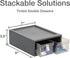 Pendaflex Stackable Drawer, Durable Plastic with Silicon Handles, Tinted Drawers, Medium, Gray, 9" x 7" x 3.5"