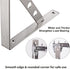 12", 4mm 2pcs, 400lbs YUMORE Shelf Bracket Stainless Steel Heavy Duty L Shaped Brackets Wall Mounted Floating Table