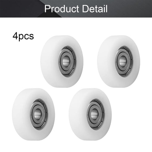 MroMax Roller Idler Bearing Pulley, 6 x 30 x 9mm Sliding Conveyor Nylon Wheel with 626Z Bearing, 4Pcs