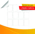 Full Page Flat Sheet Lifters, Natural White, Letter Size 11 x 8.5 Inch, 3-Hole Binder Separators (10 Pack)