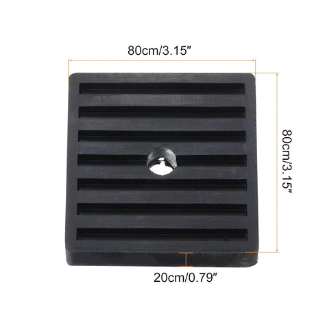 PATIKIL Rubber Anti-Vibration Pads, 4 Pcs Vibration Isolation Mats with Hole 3" x 3" x 0.8" for HVAC, Air Conditioner, Air Compressor, Washer, Dryer, Black