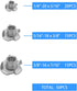 Stainless Steel T-Nut, 1/4", 5/16", 3/8", Heavy Duty Tee Nut for Wood, 50 Pcs Kit