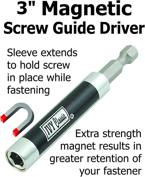 IVY Classic 3" Magnetic Screw Guide Driver, 44620, 1/Card