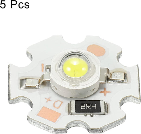 MECCANIXITY COB LED Light Chip Bead, 3W 280lm 6000-6500K, Energy Saving Bulb for Spotlight, 5 Pcs