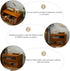LIFKOME Wood Desk Organizer with 2 Drawers, Bamboo Storage Box for Coffee